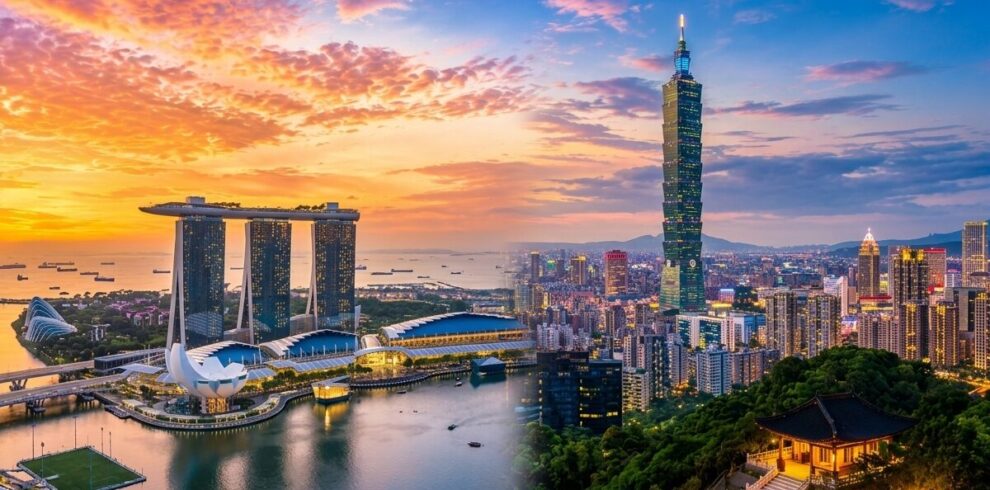 Singapore and Taiwan Marina Bay Taipei Skyline Tour