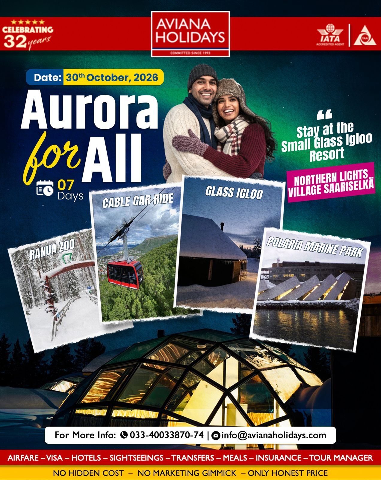 Northern Lights holiday package featuring Arctic experiences, aurora viewing and unforgettable winter adventures