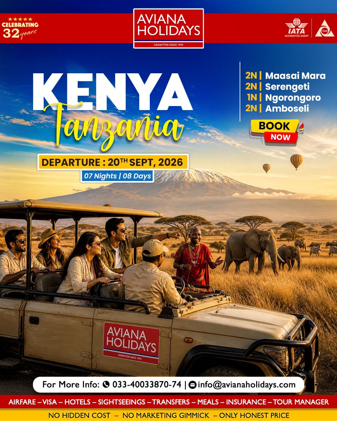 Explore Kenya and Tanzania safari tour packages with wildlife adventures, Maasai Mara game drives and scenic African landscapes
