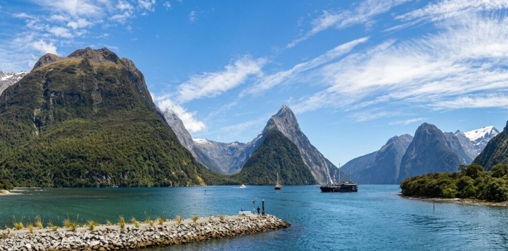 Experience Milford Sound cruise in New Zealand with stunning fjords, waterfalls and scenic natural landscapes