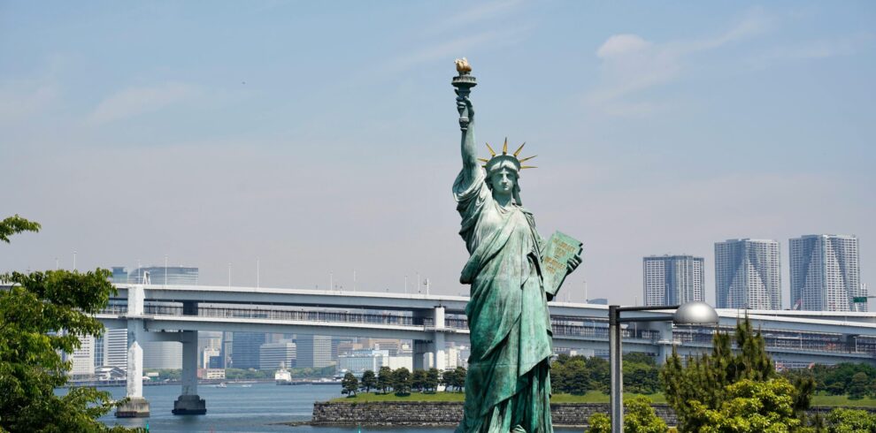 Scenic Statue of Liberty view in New York City