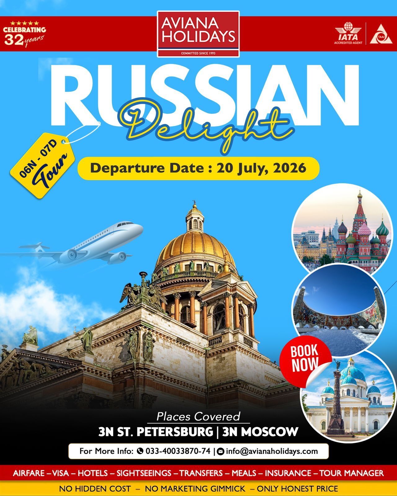Explore Russia tour packages with Moscow and St Petersburg landmarks, cultural attractions and scenic city experiences